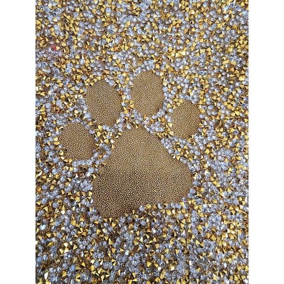 Pet Bling Glittery Christmas Stocking Gold Cream Jeweled Holiday Time  Animal - Picture 4 of 7